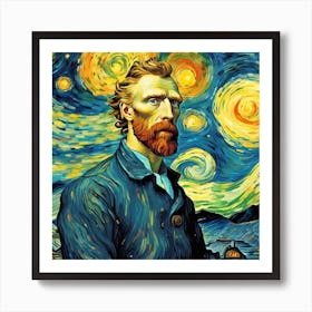 Portrayal Of Van Gogh S Self Portrait (6) Art Print