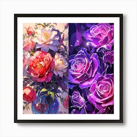 Roses In A Vase 1 Art Print