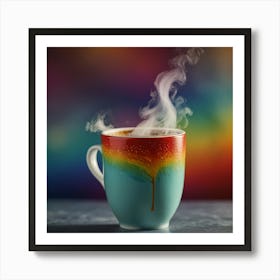 Rainbow Coffee Cup 2 Art Print