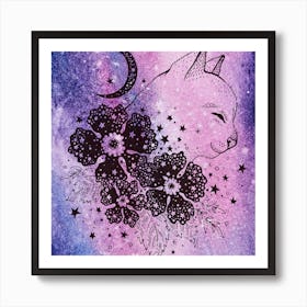 Galaxy Kitty Art Print (7) Art Print