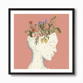 Grow In Pink Square Art Print