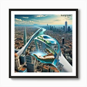 Futuristic Cityscape Art Print