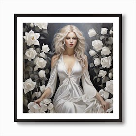 Leonardo Diffusion Xl Mystical Allure Portrays White Women In 0 Art Print