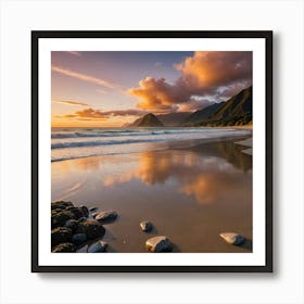 Sunset On The Beach 2 Art Print