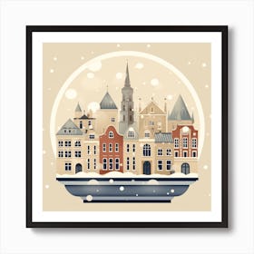 Bruges Belgium 3 Snowglobe Art Print