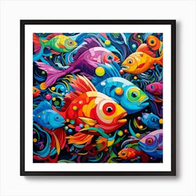 Colorful Fishes 3 Art Print