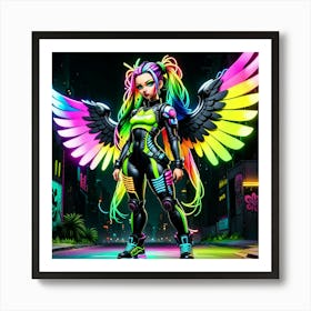 Girl With Wings 2 Art Print