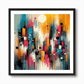 Abstract City Skyline Art Print