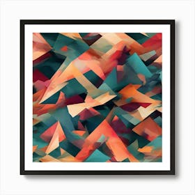 Abstract Triangles Art Print