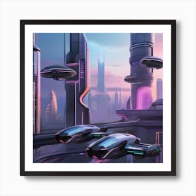 Futuristic City 9 Art Print