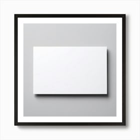 Blank White Poster On A Gray Wall 1 Art Print