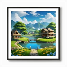 Asian Landscape Art Print