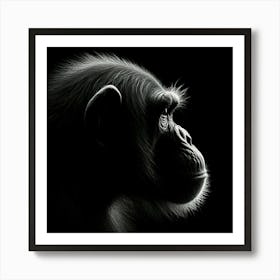 Chimpanzee Portrait 1 Art Print