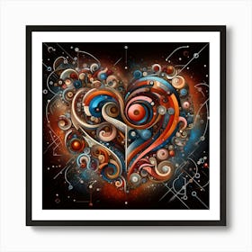 Abstract Heart Art Print