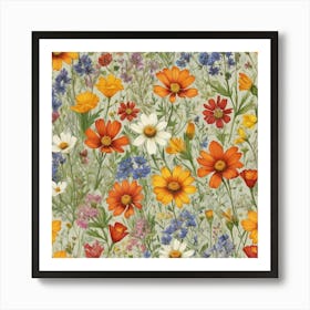 California Wildflowers Art Print 3 1 Art Print