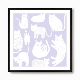 Cats Square Art Print
