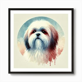 Watercolor Lhasa Apso 1 Art Print