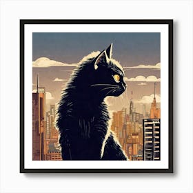 Cat In The City Art Print