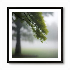 Raindrops On A Tree Art Print