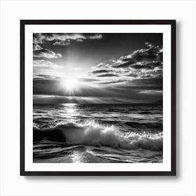 Black And White Seascape 1 Art Print