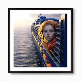 Portrait Of A Girl On A Cruise Ship Art Print