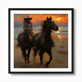 Cowgirl 3 30x30in 9000x9000px 31 Art Print