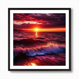 Sunset On The Beach 574 Art Print