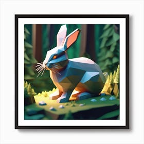 Rabbit In The Forest 53 Art Print