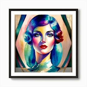 Deco Woman Art Print