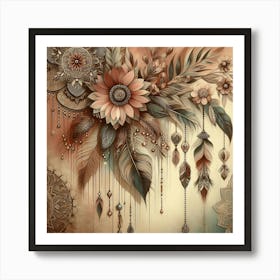 Bohemian Dreamcatcher Art Print