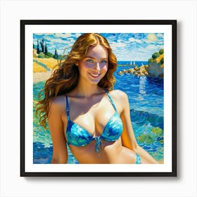 Girl In A Bikini dgh 1 Art Print