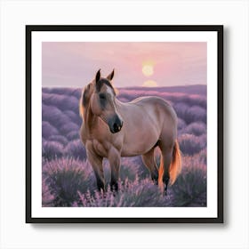 Sunset Horse 58 Art Print