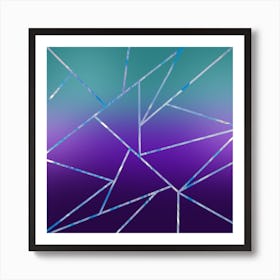 Abstract Gradient Shattered Glass Art Print