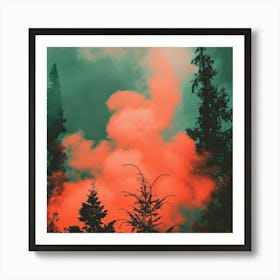 Smoke In The Forest Poster