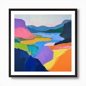 Colourful Abstract The Lake District England 1 Art Print