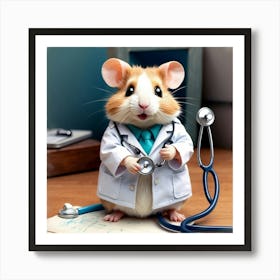 Doctor Hamster 6 Art Print