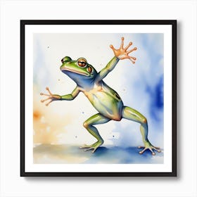 Frog Dancing Art Print