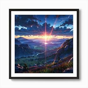 Sunset In The Mountains 10 Poster