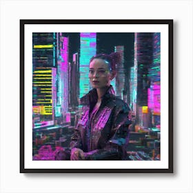 Cyborg Girl Art Print