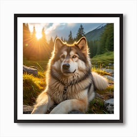 Husky Dog 5 Art Print