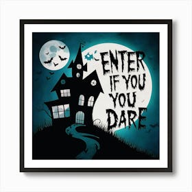 Happy halloween Illustration Spooky Horror devi background5 (16) Art Print