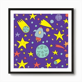 Space Background Art Print