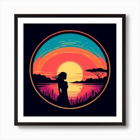 Sunset Silhouette 4 Art Print