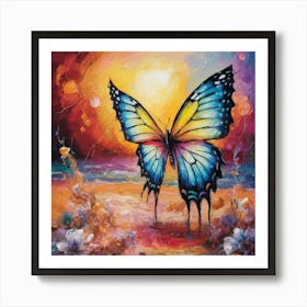 Butterfly On The Beach 7 Art Print