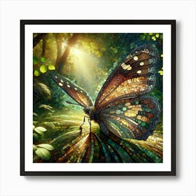 Butterfly In The Forest Art Print