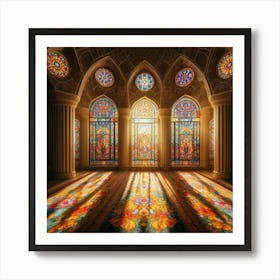 Stained Glass Windows Art Print