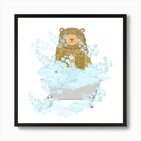 Bear in the Tub Art Print