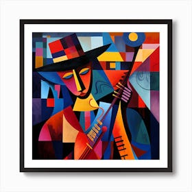 Man With A Guitar 1 Art Print