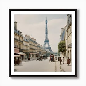 Paris Street Scene - Paris Stock Videos & Royalty-Free Footage Art Print