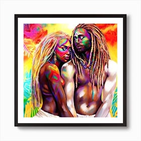 Loving Couple -Love At First Sight Art Print